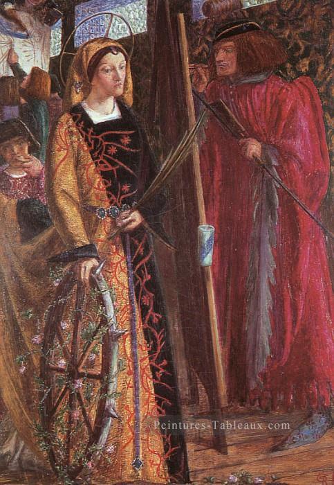 Sainte Catherine préraphaélite Confrérie Dante Gabriel Rossetti Peintures à l'huile